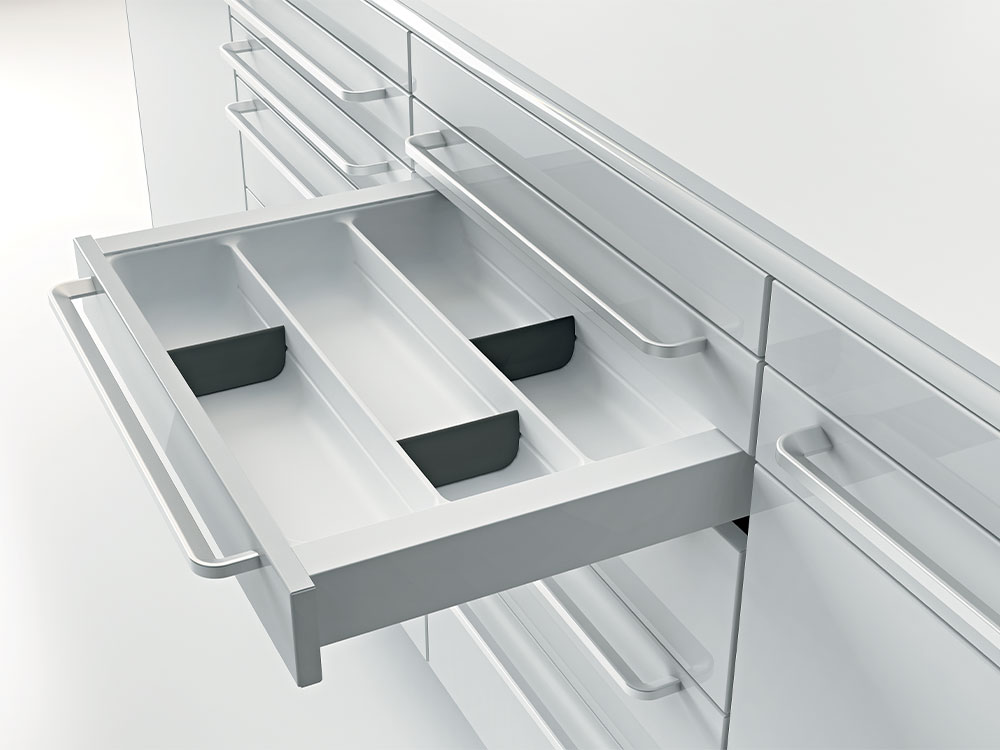 separatory w szufladach mebli dental art
